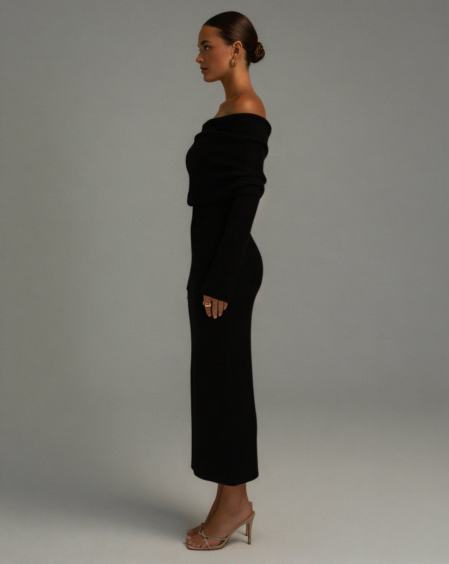 ANGELICA Knit Off-Shoulder Maxi Dress